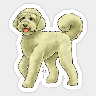 Dog - Labradoodle - Yellow Sticker